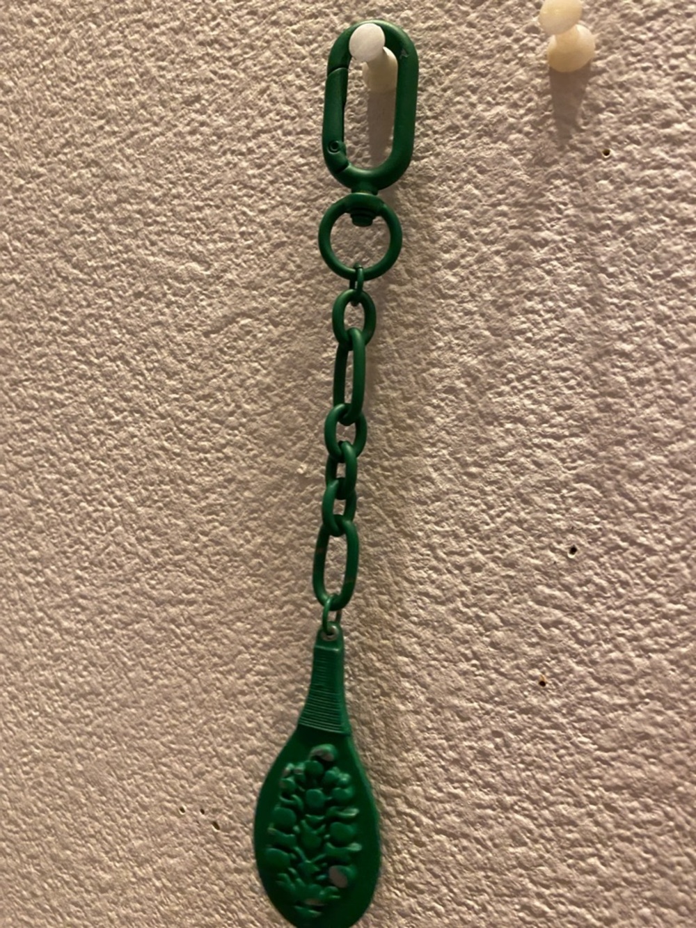 FP Movement by Free People Green Teardrop Floral Charm Keychain